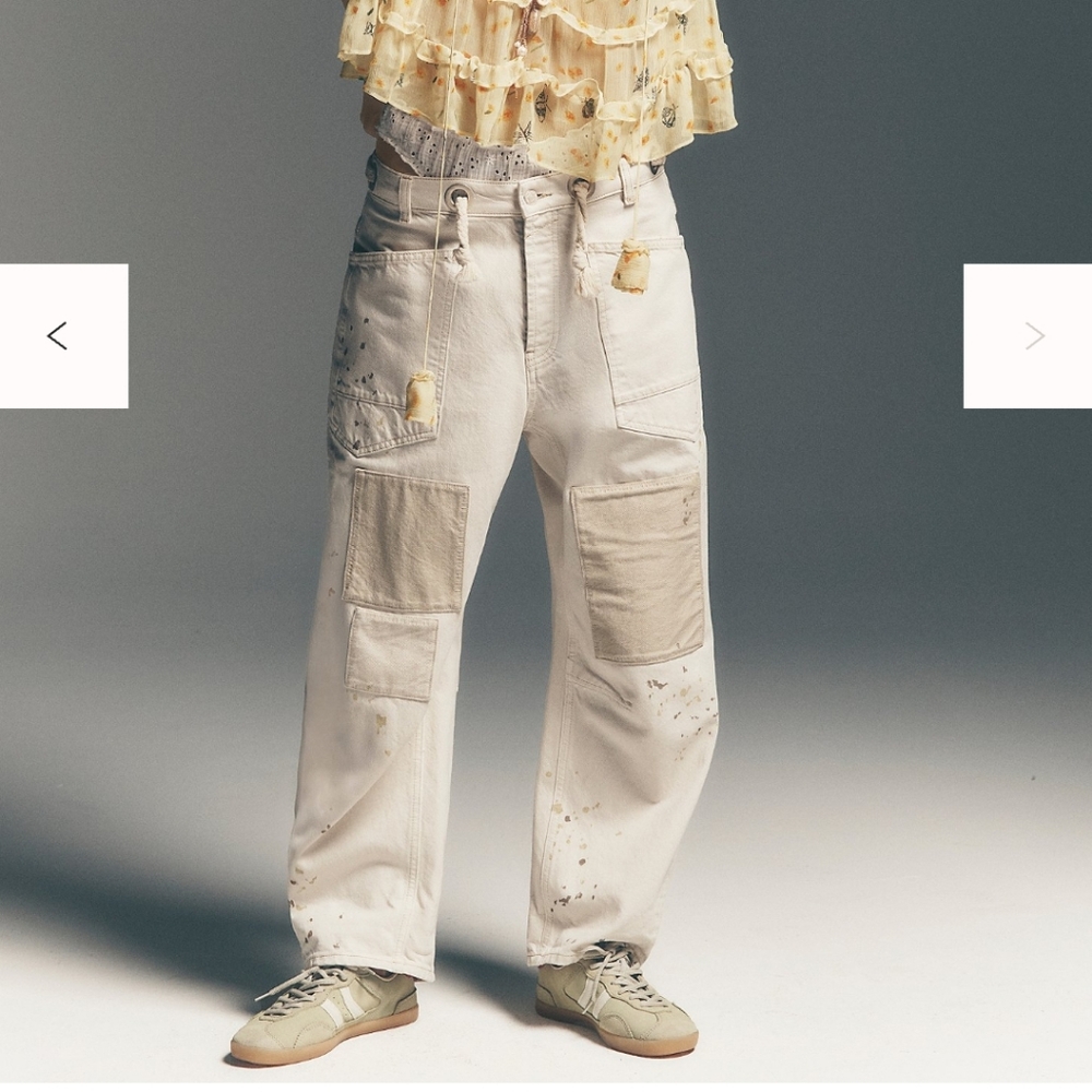 We The Free Moxie Pull-On Barrel Jeans in Cream